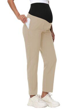 Maternity Pants 7/8 Ankle Comfy Casual 0555